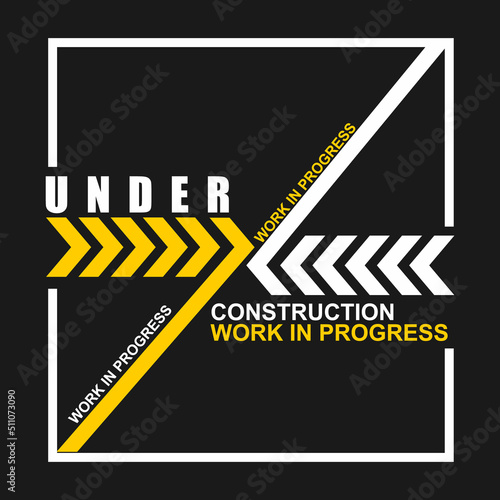 under construction sign and board vector