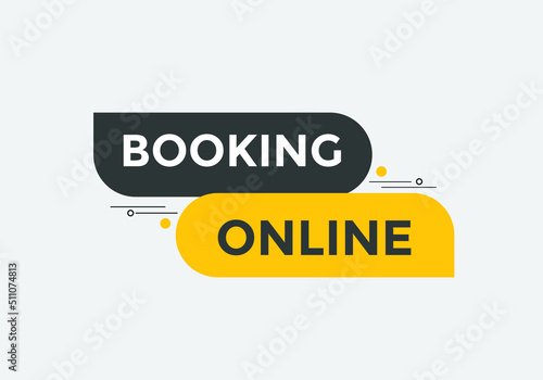 Booking online button. Online Booking
