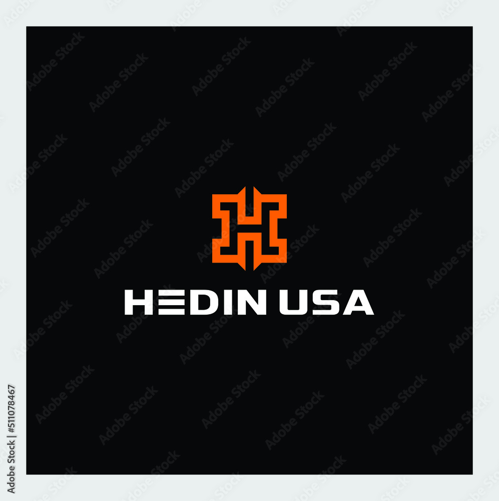 Obraz premium unique initial logo h