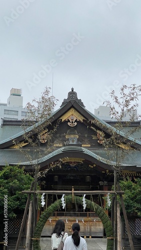 People paying visit on the month of purification ceremony at the shrine of Japan    Yushima Tenjin     historic landmark established way back in 458  photo taken 2022 6 15  Tokyo Japan