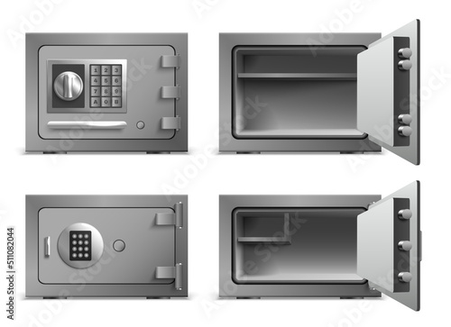 Safe Lockers Doors Realisctic Set