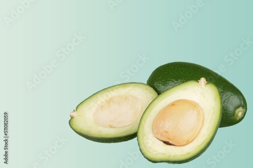 Fresh tasty green avocado, food concept