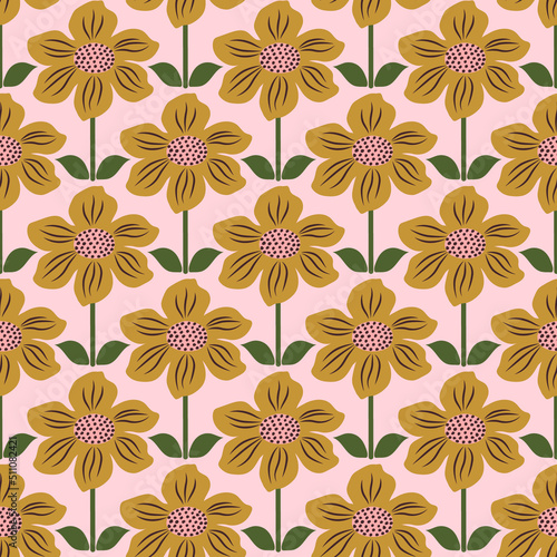 Vector flower seamless pattern background. Perfect for fabric  scrapbooking  wallpaper projects.