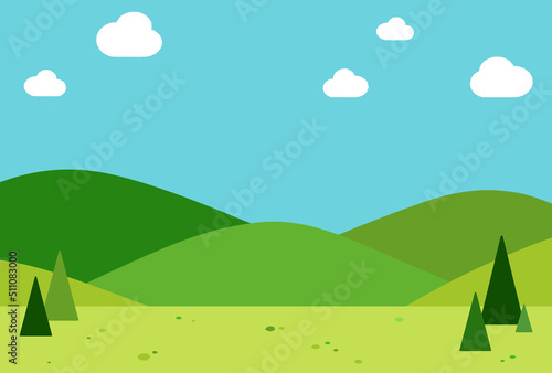 背景イラスト_山の風景