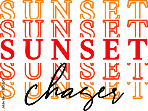 Sunset Chaser Cut File Vector Design