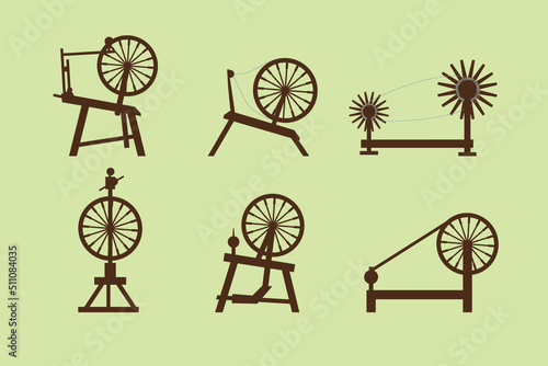 Spinning wheel design illustration template vector