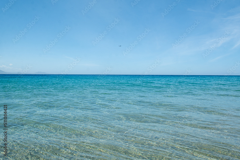 Ocean and Beaches, blue water and sand