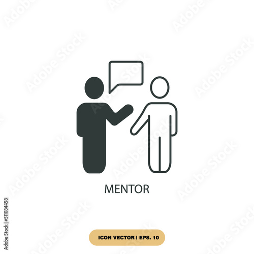 mentor icons  symbol vector elements for infographic web