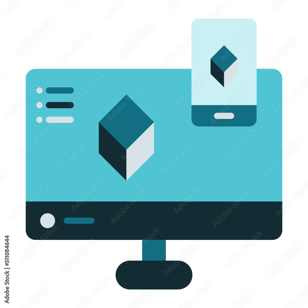 application icon on computer and smartphone application icon on computer and smartphone