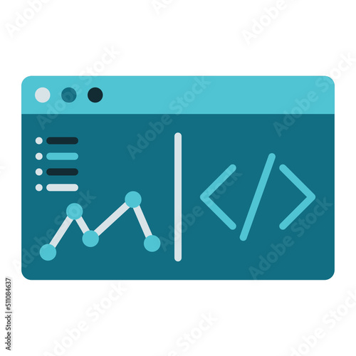 data coding and computer icon