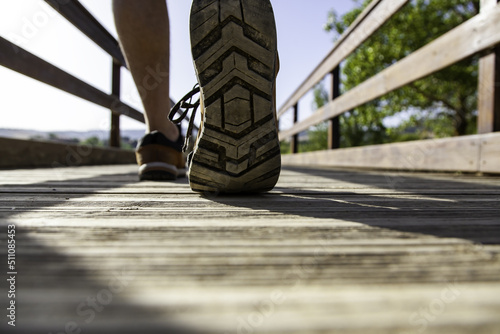 Shoe sole on a bridge © celiafoto