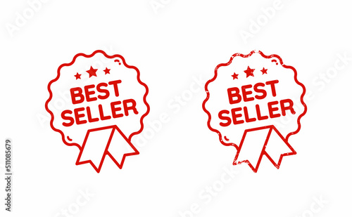 bestseller stamp. simple bestseller label with ribbon. business vector icon  photo