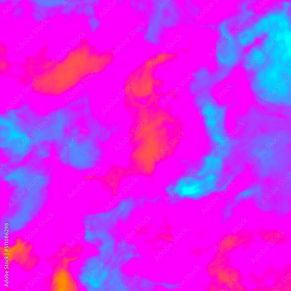 Pink blue clouds abstract background with splashes