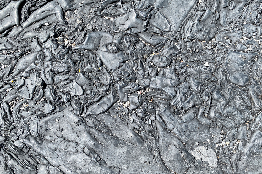 Melt tar road due to unproper handle Stock Photo Adobe Stock