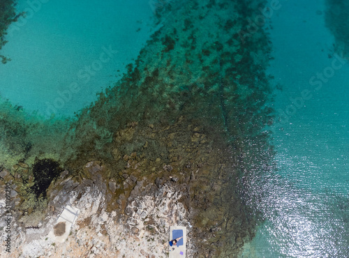 Obraz na płótnie aerial shot of island Molat in Croatia w salonie