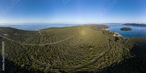 Obraz na płótnie panoramic view of island Molat in the adriatic sea, Croatia w salonie