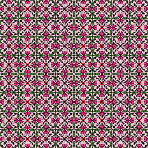 Fabric pattern, flower pattern, abstract, seamless, infinitely connected, for printing, paper, gift wrapping.