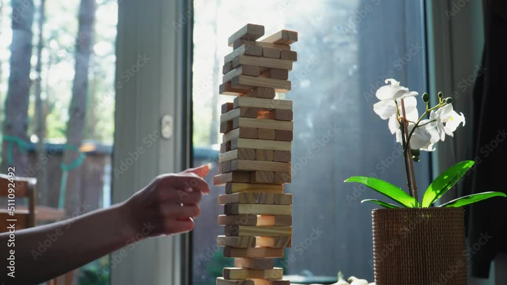 finish play jenga game at home