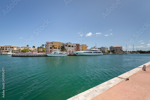 Yachts docked in Cap Cana marina, Dominican Republic © photopixel