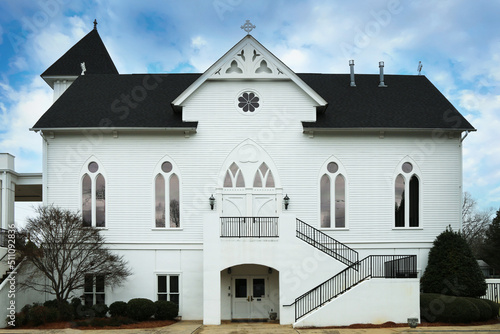 church southern classic white worship cathedral retro house historical religious vintage rural