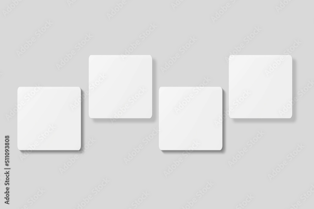 Blank square business card for mockup. 3D Render.
Blank square business card for mockup. 3D Render.