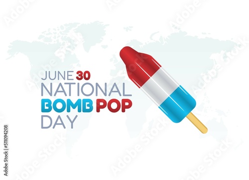 vector graphic of national bomb pop day good for national bomb pop day celebration. flat design. flyer design.flat illustration.