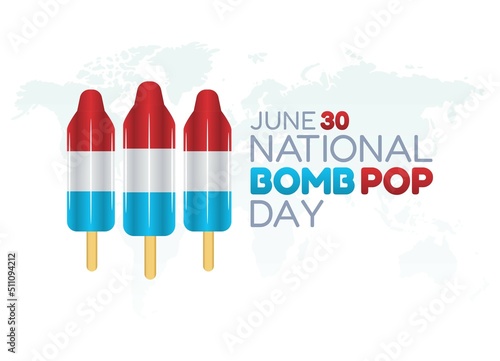 vector graphic of national bomb pop day good for national bomb pop day celebration. flat design. flyer design.flat illustration.