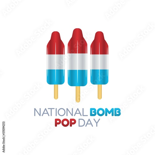 vector graphic of national bomb pop day good for national bomb pop day celebration. flat design. flyer design.flat illustration.