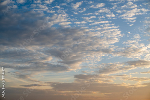 Beautiful clouds with blue sky background. Nature weather © wedninth