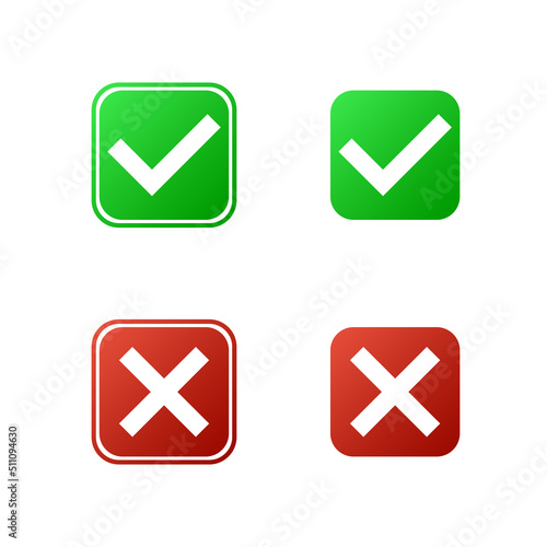 Set checkbox icon isolated on white background. Vector