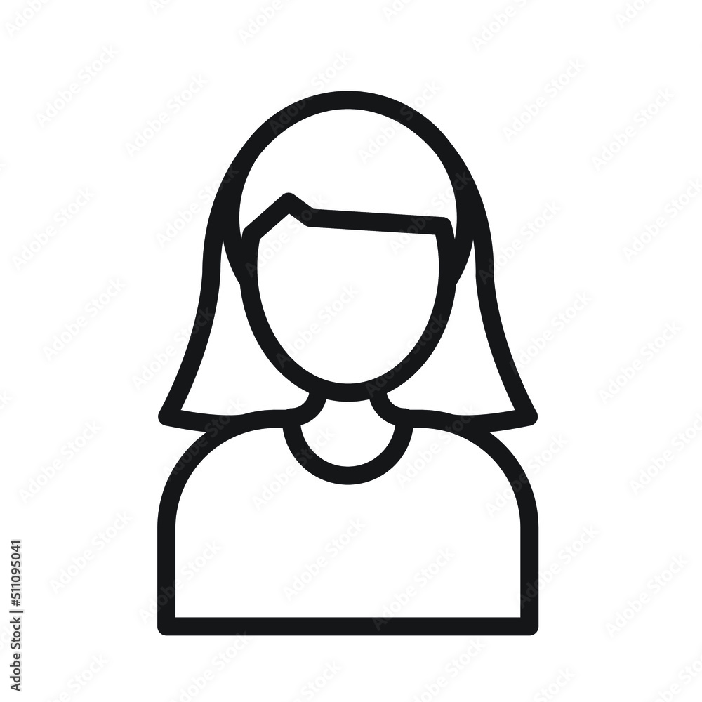 female icon vector for website symbol presentation female icon vector for website symbol presentation
