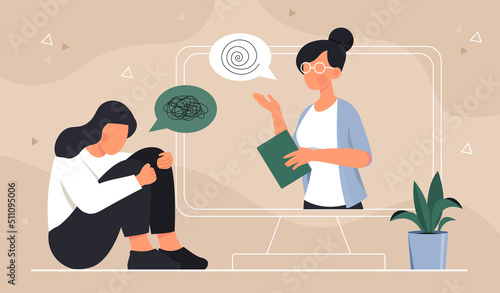 Psychotherapy online concept