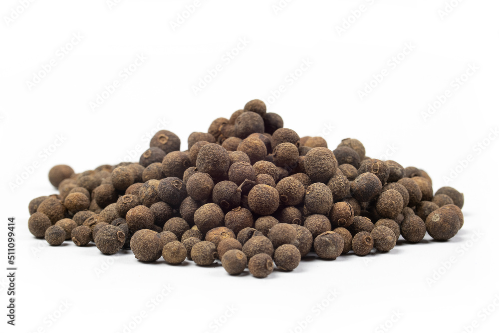 pile of allspice (pimento) isolated on white background pile of allspice (pimento) isolated on white background