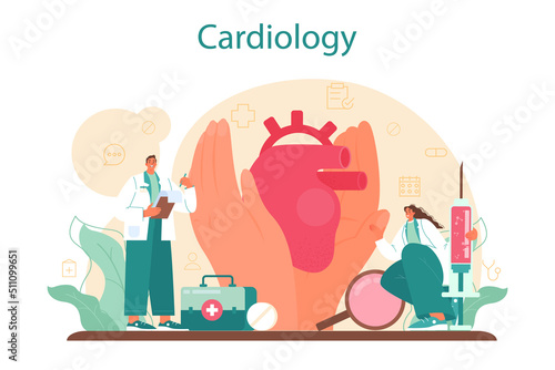 Cardiologist concept. Idea of heart medical diagnostic and treatment.