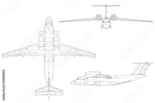 Avión de transporte bimotor An-72