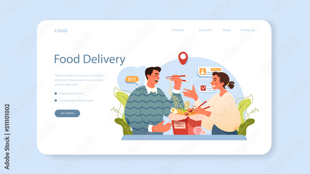 Ramen noodles web banner or landing page. Traditional Japanese food Ramen noodles web banner or landing page. Traditional Japanese food