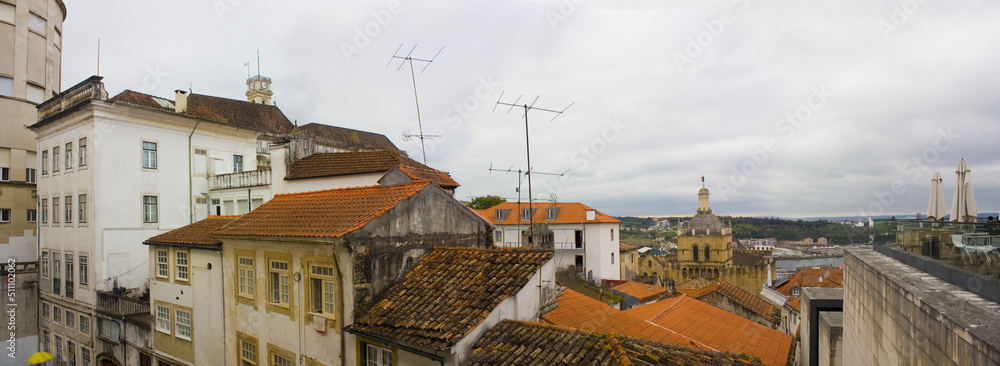 Panorama from Old Upper Town of Coimbra, Portugal