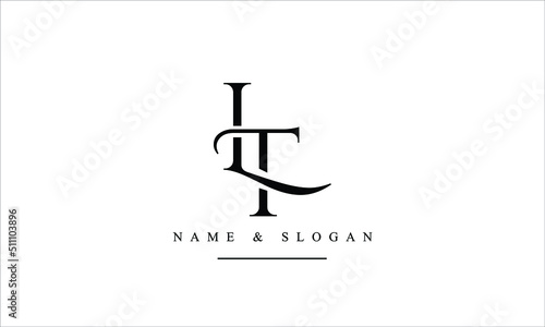 TL, LT, T, L abstract letters logo monogram photo