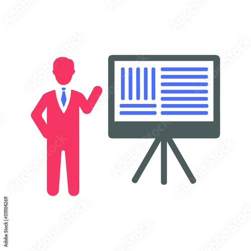 Analytics, graph, presentation icon