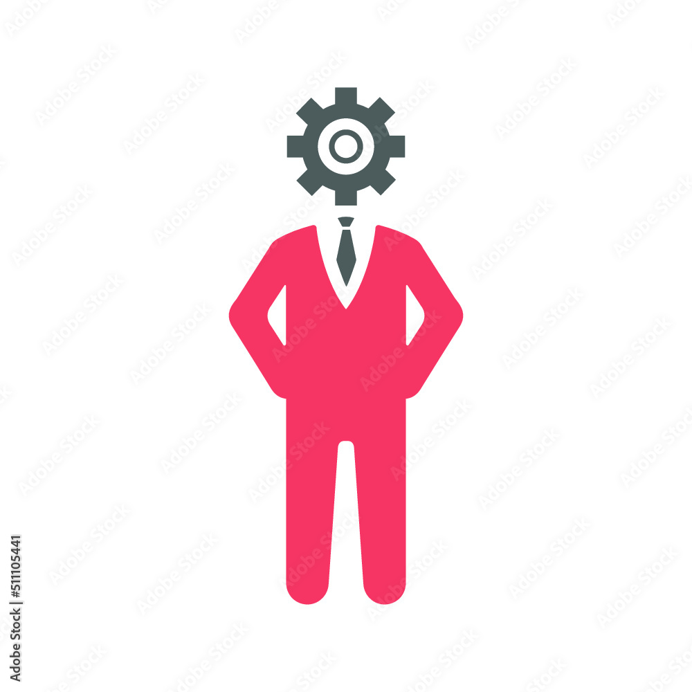 Brainstorming, gear, strategy icon