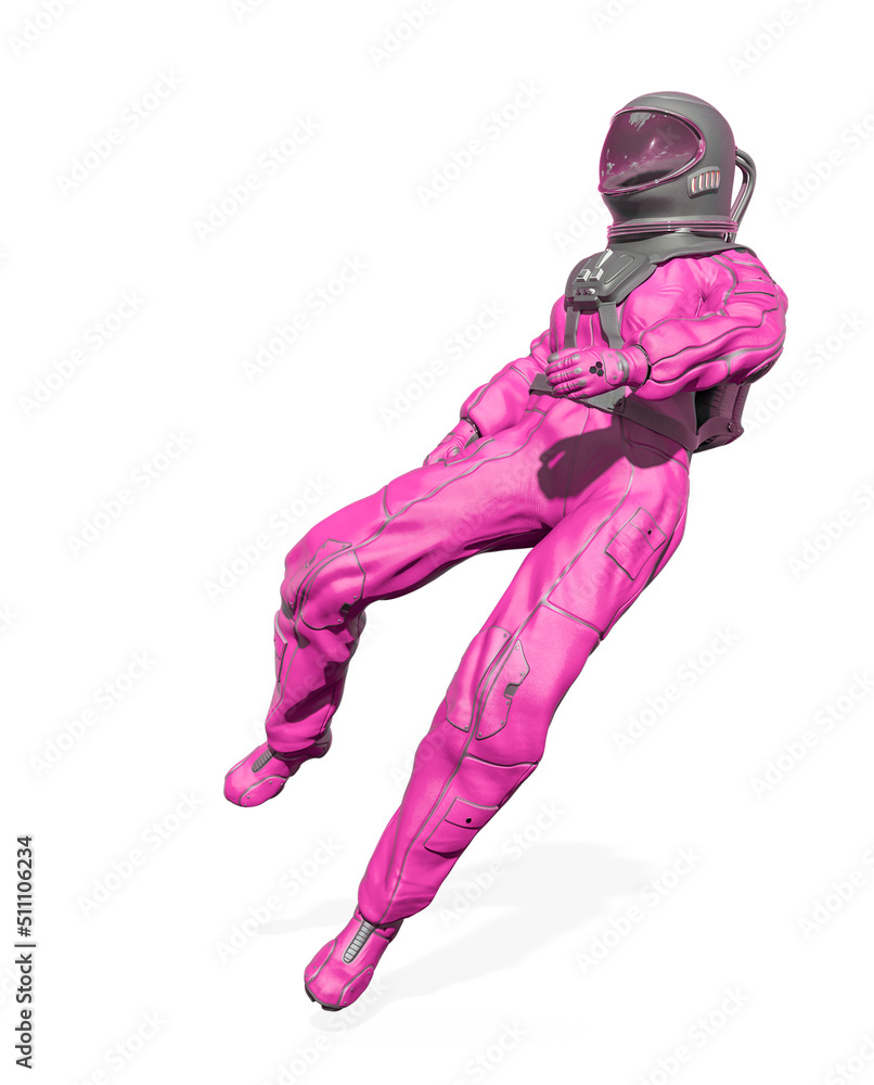 astronaut is floating back white background astronaut is floating back white background