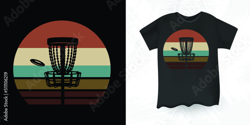 Funny Retro Vintage Disc Golf T-shirt Design 