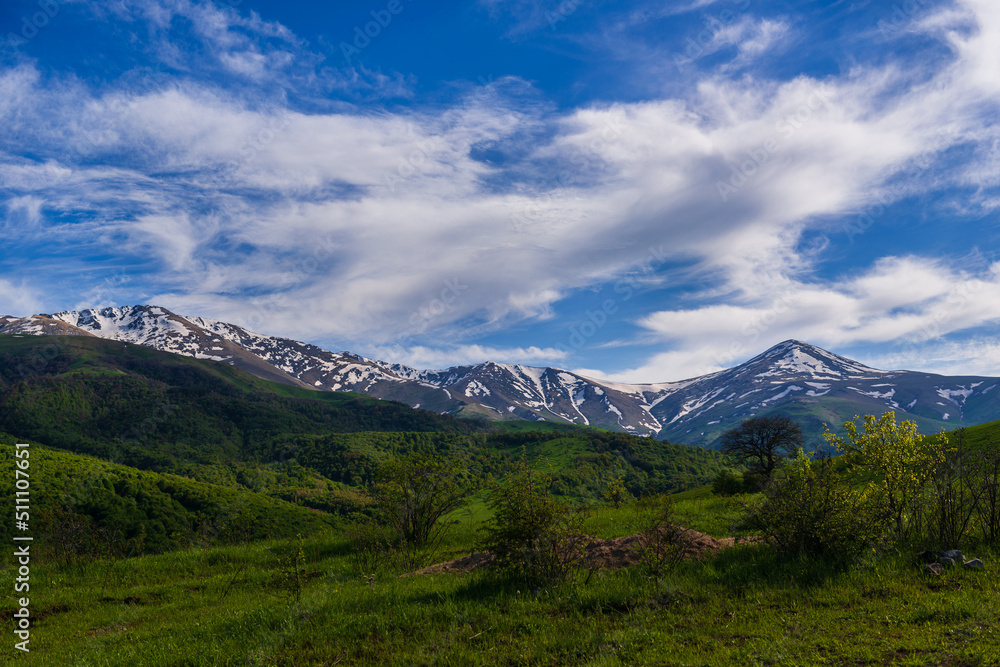 Pambak range with Maymekh mountain in Armenia