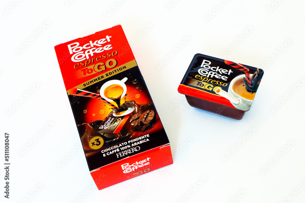 Rome, Italy June 15, 2022 Ferrero Pocket Coffee Espresso To Go