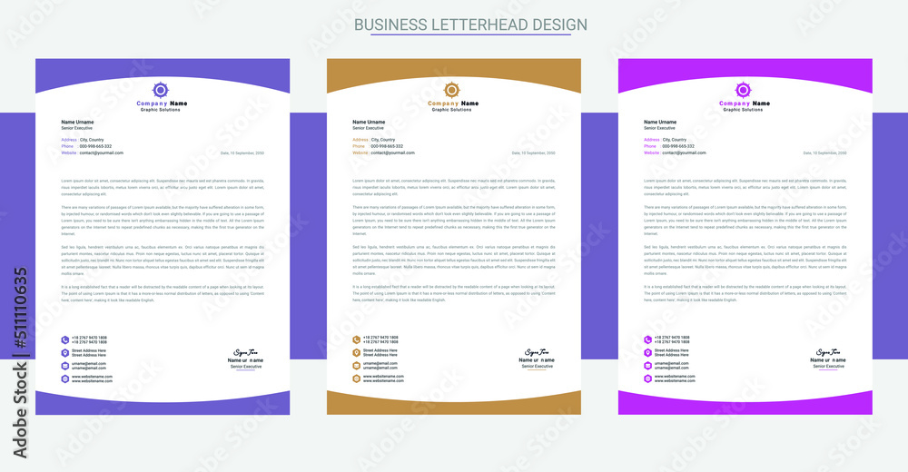 Creative a4 business letterhead print-ready design