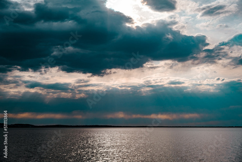 clouds over the lake