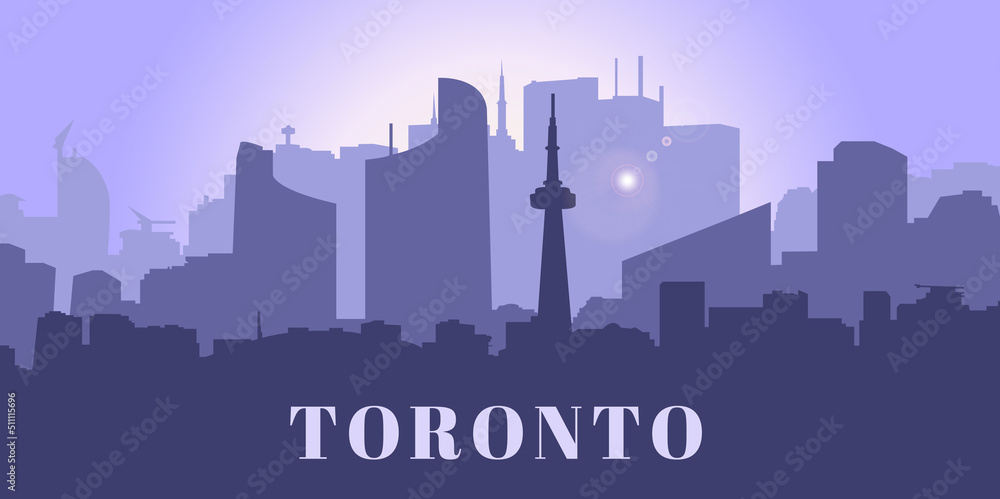 Toronto - silhouette background for landing page