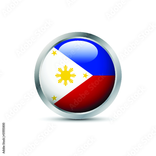 Free Download Flag of Filipina 3D badge. - GFXLoad