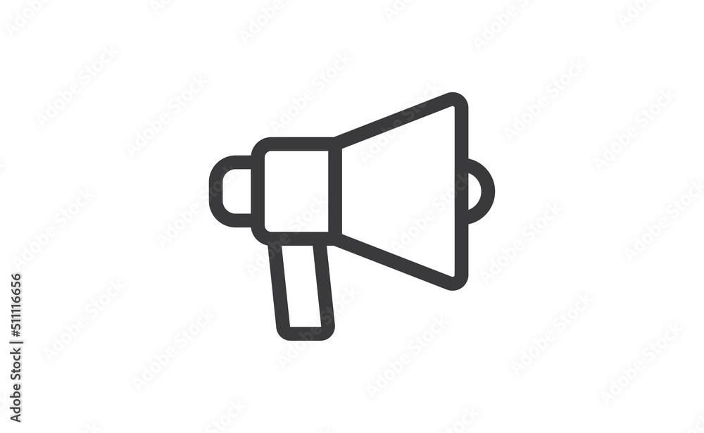 Megaphone icon. Loudspeaker vector illustration. Loud message promotion offer symbol. Megaphone icon. Loudspeaker vector illustration. Loud message promotion offer symbol.