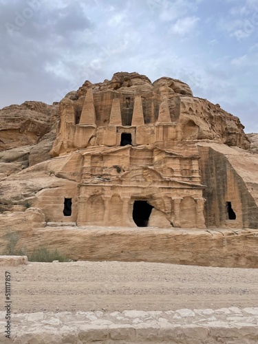 Beautiful obelisk tomb in Petra, Jordan. High quality photo